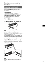 Предварительный просмотр 5 страницы Sony CDX-GT420U Operating Instructions Manual