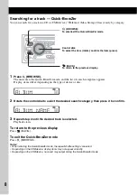 Предварительный просмотр 8 страницы Sony CDX-GT420U Operating Instructions Manual