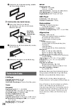 Предварительный просмотр 40 страницы Sony CDX-GT420U Operating Instructions Manual