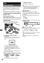 Предварительный просмотр 10 страницы Sony CDX GT430IP Operating Instructions Manual