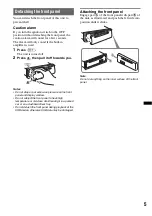 Preview for 5 page of Sony CDX-GT434U Operating Instructions Manual