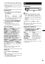 Preview for 11 page of Sony CDX-GT434U Operating Instructions Manual