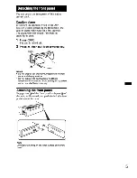 Предварительный просмотр 5 страницы Sony CDX-GT43IPW - Fm/am Compact Disc Player Operating Instructions Manual