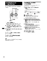 Предварительный просмотр 8 страницы Sony CDX-GT43IPW - Fm/am Compact Disc Player Operating Instructions Manual