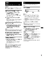 Предварительный просмотр 9 страницы Sony CDX-GT43IPW - Fm/am Compact Disc Player Operating Instructions Manual