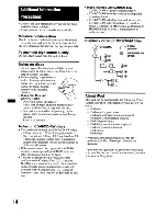 Предварительный просмотр 14 страницы Sony CDX-GT43IPW - Fm/am Compact Disc Player Operating Instructions Manual