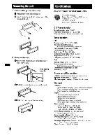 Предварительный просмотр 16 страницы Sony CDX-GT43IPW - Fm/am Compact Disc Player Operating Instructions Manual