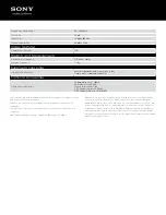 Preview for 3 page of Sony CDX-GT43IPW - Fm/am Compact Disc Player Specifications