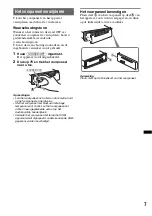 Предварительный просмотр 101 страницы Sony CDX-GT440U - Fm/am Compact Disc Player Operating Instructions Manual