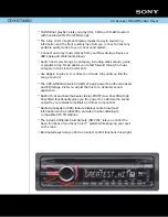 Preview for 1 page of Sony CDX-GT440U - Fm/am Compact Disc Player Specifications