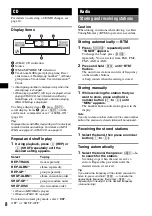 Предварительный просмотр 8 страницы Sony CDX-GT450 Operating Instructions Manual