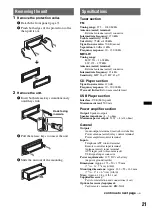 Предварительный просмотр 21 страницы Sony CDX-GT450U Operating Instructions Manual