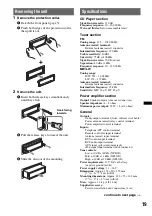 Preview for 19 page of Sony CDX-GT45IP Operating Instructions Manual