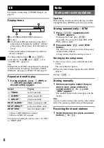 Preview for 8 page of Sony CDX-GT460US Operating Instructions Manual