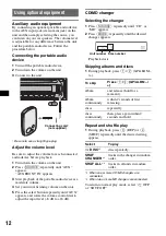 Preview for 12 page of Sony CDX-GT460US Operating Instructions Manual