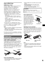 Preview for 15 page of Sony CDX-GT460US Operating Instructions Manual