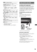 Preview for 14 page of Sony CDX-GT480U Operating Instructions Manual