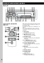 Предварительный просмотр 6 страницы Sony CDX-GT480US Operating Manual