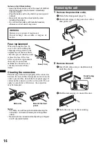 Предварительный просмотр 16 страницы Sony CDX-GT480US Operating Manual