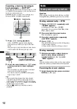 Preview for 12 page of Sony CDX-GT490U Operating Instructions Manual