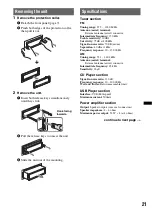 Preview for 21 page of Sony CDX-GT490U Operating Instructions Manual