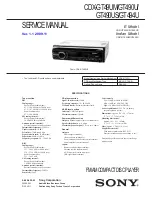 Preview for 1 page of Sony CDX-GT490U Service Manual