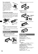 Предварительный просмотр 14 страницы Sony CDX-GT500EE Operating Instructions Manual