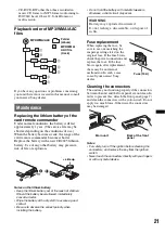 Предварительный просмотр 21 страницы Sony CDX-GT500U Operating Instructions Manual