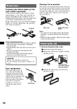 Предварительный просмотр 18 страницы Sony CDX-GT50UI Operating Instructions Manual