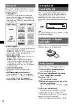 Preview for 4 page of Sony CDX-GT510 - Fm-am Compact Disc Player Operating Instructions Manual