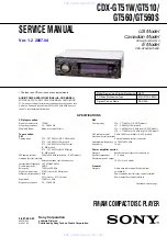 Preview for 1 page of Sony CDX-GT510 - Fm-am Compact Disc Player Service Manual