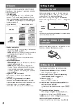 Предварительный просмотр 4 страницы Sony CDX-GT517EE Operating Instructions Manual