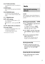 Preview for 7 page of Sony CDX-GT520U Operating Instructions Manual