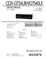 Sony CDX-GT540UI Service Manual preview