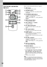 Предварительный просмотр 10 страницы Sony CDX-GT54UIW - Cd Receiver Mp3/wma/aac Player Operating Instructions Manual