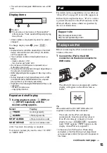 Предварительный просмотр 15 страницы Sony CDX-GT54UIW - Cd Receiver Mp3/wma/aac Player Operating Instructions Manual