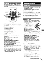 Предварительный просмотр 21 страницы Sony CDX-GT550UI  (CDX-GT550UI) Operating Instructions Manual