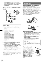 Предварительный просмотр 22 страницы Sony CDX-GT550UI  (CDX-GT550UI) Operating Instructions Manual