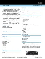 Preview for 2 page of Sony CDX-GT550UI  (CDX-GT550UI) Specifications