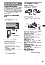 Предварительный просмотр 15 страницы Sony CDX-GT55IP Operating Instructions Manual