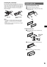 Предварительный просмотр 19 страницы Sony CDX-GT55IP Operating Instructions Manual