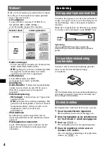 Предварительный просмотр 98 страницы Sony CDX-GT55IP Operating Instructions Manual