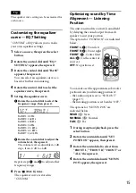 Предварительный просмотр 15 страницы Sony CDX-GT560UI Operating Instructions Manual