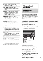 Предварительный просмотр 23 страницы Sony CDX-GT565UP Operating Instructions Manual