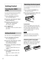 Preview for 4 page of Sony CDX-GT565UV Operating Instructions Manual