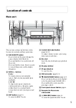 Предварительный просмотр 5 страницы Sony CDX-GT565UV Operating Instructions Manual