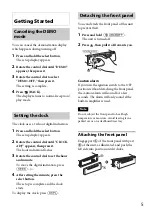 Предварительный просмотр 5 страницы Sony CDX-GT56UI Operating Instructions Manual