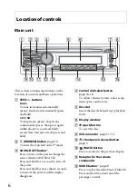 Предварительный просмотр 6 страницы Sony CDX-GT56UI Operating Instructions Manual