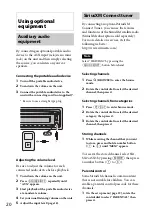 Предварительный просмотр 20 страницы Sony CDX-GT56UI Operating Instructions Manual