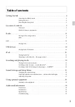 Preview for 3 page of Sony CDX-GT56UIW Operating Instructions Manual